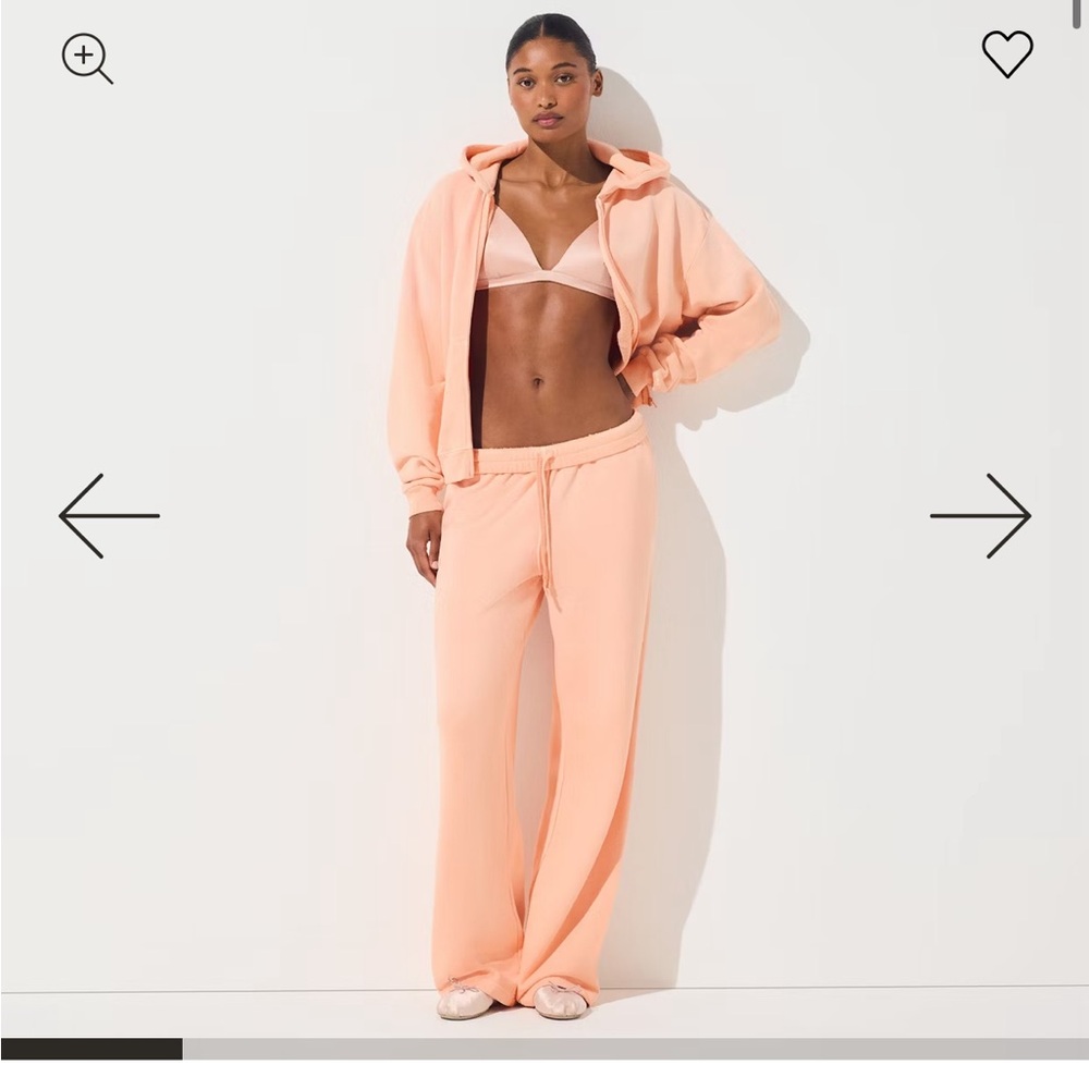 SKIMS Cantaloupe French Terry Straight Leg Pant